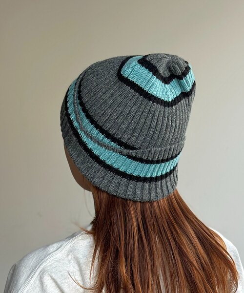 CPCM(シーピーシーエム)の「マルチボーダーニット帽(キャップ・レディース・グレー/サックスブルー/ブラック・FREE)」の12枚目の写真