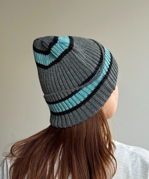 CPCM(シーピーシーエム)の「マルチボーダーニット帽(キャップ・レディース・グレー/サックスブルー/ブラック・FREE)」の13枚目の写真