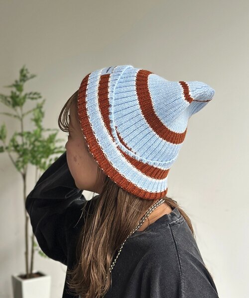 CPCM(シーピーシーエム)の「マルチボーダーニット帽(キャップ・レディース・グレー/サックスブルー/ブラック・FREE)」の18枚目の写真