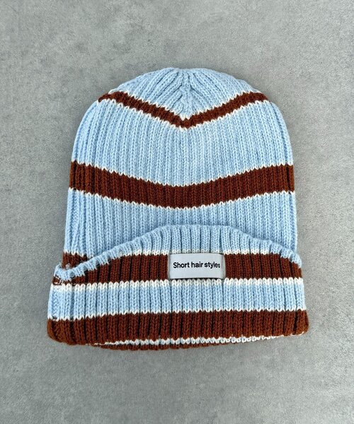 CPCM(シーピーシーエム)の「マルチボーダーニット帽(キャップ・レディース・グレー/サックスブルー/ブラック・FREE)」の21枚目の写真