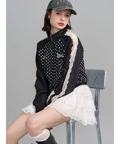 jouetie（ジュエティ）の「【LONSDALE×jouetie】トラックジャケット（ジャージ・レディース・グレー/ネイビー/ブラック・MEDIUM）」の5枚目の写真