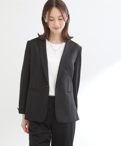 Reflect(リフレクト)の「【SS-4Lサイズ/UVカット/接触冷感】匠ジャケット/ロングテーラード(テーラードジャケット・レディース・ネイビー/ネイビー系5/ブラック・11/09/07/05/13/15 /17)」の4枚目の写真