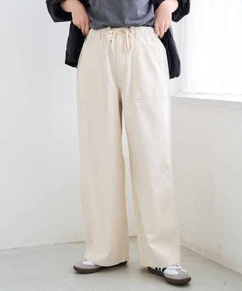 coen(コーエン)の「ドレープコットンイージーベイカーパンツ【インフルエンサー紹介アイテム】(チノパンツ・レディース・ナチュラル/オリーブ/ブラウン/ベージュ・M/L)」の7枚目の写真