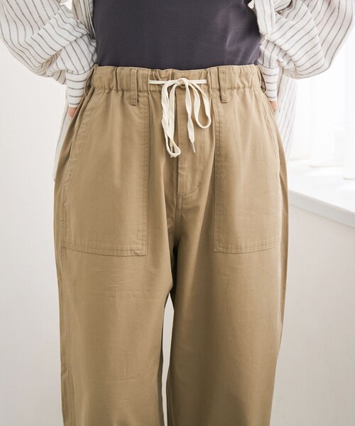 coen(コーエン)の「ドレープコットンイージーベイカーパンツ【インフルエンサー紹介アイテム】(チノパンツ・レディース・ナチュラル/オリーブ/ブラウン/ベージュ・M/L)」の19枚目の写真