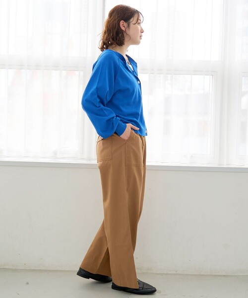 coen(コーエン)の「ドレープコットンイージーベイカーパンツ【インフルエンサー紹介アイテム】(チノパンツ・レディース・ナチュラル/オリーブ/ブラウン/ベージュ・M/L)」の21枚目の写真