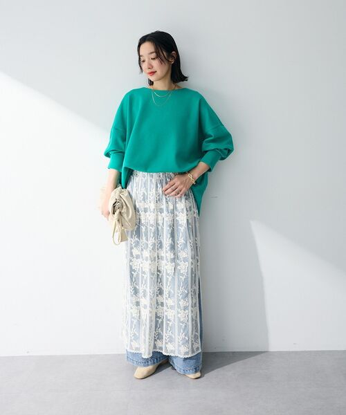 Green Parks(グリーンパークス)の「デニムタックワイドパンツ(デニムパンツ・レディース・ブラック/ライトインディゴブルー・M/L)」の14枚目の写真