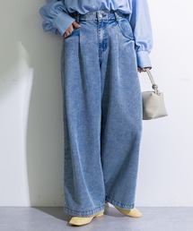 Green Parks | デニムタックワイドパンツ(デニムパンツ)