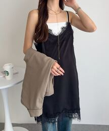 KOBE LETTUCE | サテンキャミレースワンピース(ワンピース)