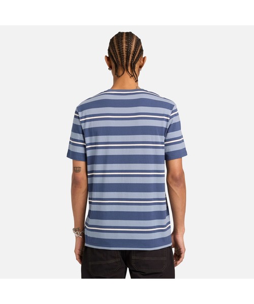 Timberland(ティンバーランド)の「ストライプ 半袖 Tシャツ メンズ(Tシャツ/カットソー・メンズ・ライトブルー・LARGE/MEDIUM/SMALL/X-LARGE/XX-LARGE)」の3枚目の写真