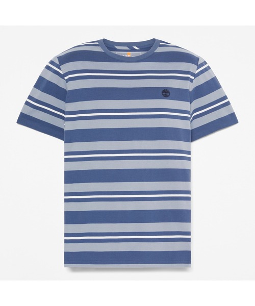 Timberland(ティンバーランド)の「ストライプ 半袖 Tシャツ メンズ(Tシャツ/カットソー・メンズ・ライトブルー・LARGE/MEDIUM/SMALL/X-LARGE/XX-LARGE)」の4枚目の写真