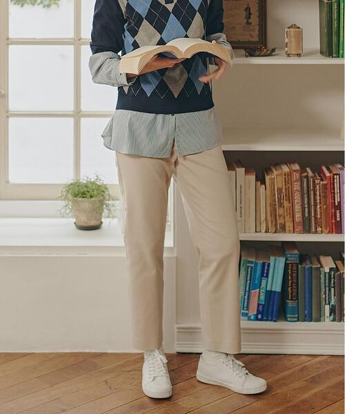 human woman(ヒューマンウーマン)の「◆【ウォッシャブル/ストレッチ素材】細身ストレッチストレートパンツ(その他パンツ・レディース・ネイビー/ベージュ・SMALL/MEDIUM/LARGE)」の8枚目の写真