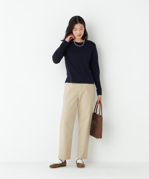 human woman(ヒューマンウーマン)の「◆【ウォッシャブル/ストレッチ素材】細身ストレッチストレートパンツ(その他パンツ・レディース・ネイビー/ベージュ・SMALL/MEDIUM/LARGE)」の10枚目の写真