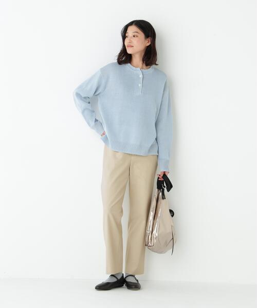 human woman(ヒューマンウーマン)の「◆【ウォッシャブル/ストレッチ素材】細身ストレッチストレートパンツ(その他パンツ・レディース・ネイビー/ベージュ・SMALL/MEDIUM/LARGE)」の11枚目の写真