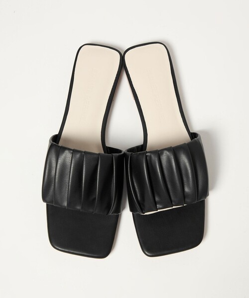 EMMEL REFINES(エメルリファインズ)の「<EMMEL REFINES>EM ギャザー フラット サンダル(サンダル・レディース・ライトブルー/ブラック/オレンジ系その他/ホワイト・L/M/S)」の3枚目の写真