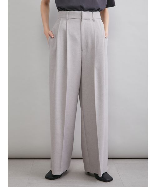 Mila Owen(ミラオーウェン)の「ドライタッチ2タックワイドパンツ(その他パンツ・レディース・マルチ/チャコールグレー/グリーン・0/00/1)」の11枚目の写真