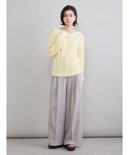 Mila Owen(ミラオーウェン)の「ドライタッチ2タックワイドパンツ(その他パンツ・レディース・マルチ/チャコールグレー/グリーン・0/00/1)」の20枚目の写真