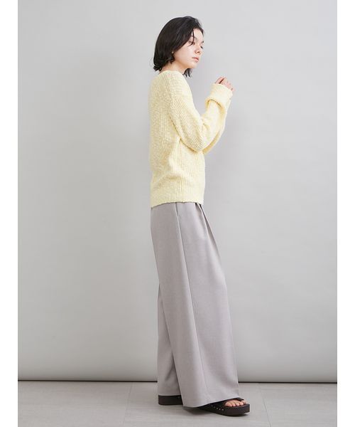 Mila Owen（ミラオーウェン）の「ドライタッチ２タックワイドパンツ（その他パンツ・レディース・マルチ/チャコールグレー/グリーン・0/00/1）」の16枚目の写真