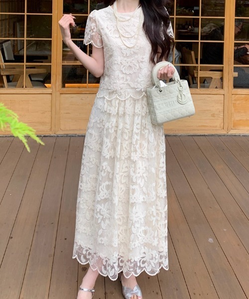 Diosfront（ディオスフロント）の「花柄刺繍セットアップ（セットアップ・レディース・アイボリー・S/M/L）」の7枚目の写真