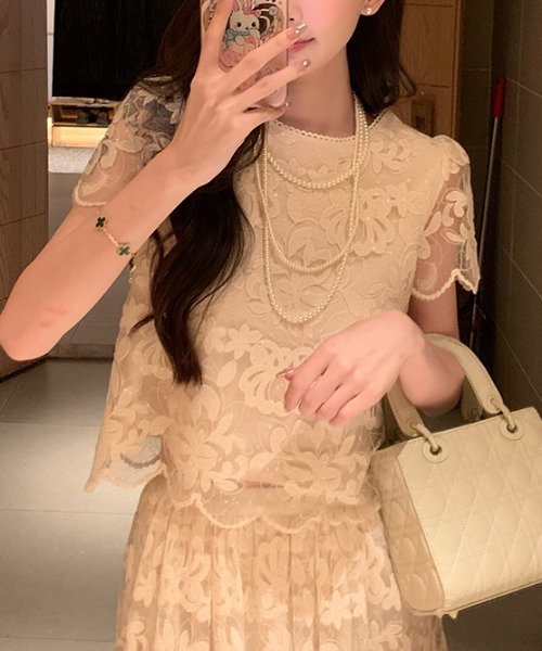 Diosfront（ディオスフロント）の「花柄刺繍セットアップ（セットアップ・レディース・アイボリー・S/M/L）」の8枚目の写真