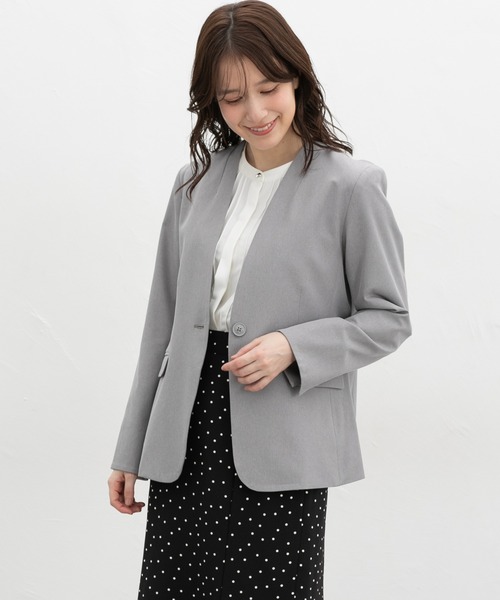 Honeys(ハニーズ)の「6分袖ピンタックブラウス(シャツ/ブラウス・レディース・ホワイト/ネイビー系/ピンク系その他/スミクロ/ライトグレー系/ライトグレー・M/LL/S/L/3L)」の12枚目の写真