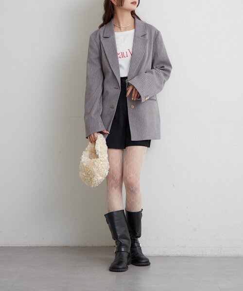 mystic(ミスティック)の「サテンフリルハンドBAG(ハンドバッグ・レディース・アイボリー・ONE SIZE)」の4枚目の写真