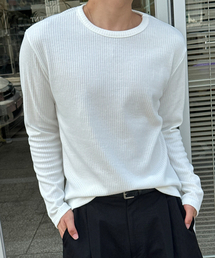 BASEMOMENT（ベースモーメント）の「マッスルフィットリブロングスリーブアイボリー（Tシャツ/カットソー）」