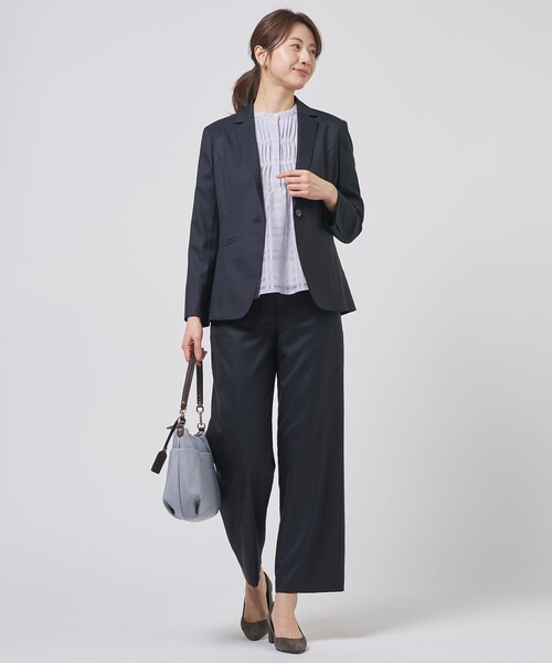 J.PRESS(ジェイプレス)の「【定番人気・セットアップ対応】OXIJEWEL ストレッチ テーラード ジャケット(テーラードジャケット・レディース・ネイビー系/シルバー系/ライトグレー系・11/9)」の8枚目の写真