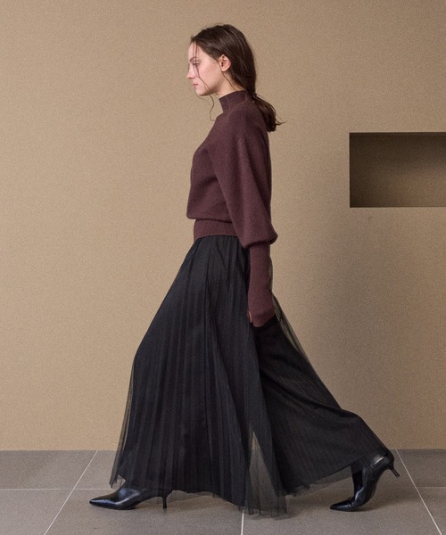 MIELI INVARIANT(ミエリインヴァリアント)の「2way Layered Knit Tops(アンサンブル・レディース・ブラウン/ブラック・FREE)」の21枚目の写真