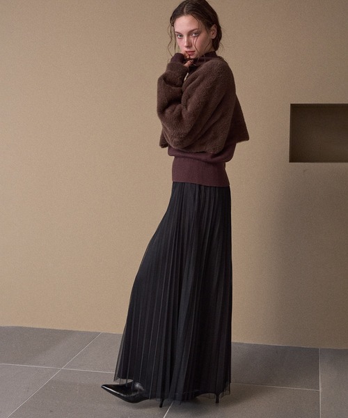 MIELI INVARIANT(ミエリインヴァリアント)の「2way Layered Knit Tops(アンサンブル・レディース・ブラウン/ブラック・FREE)」の20枚目の写真