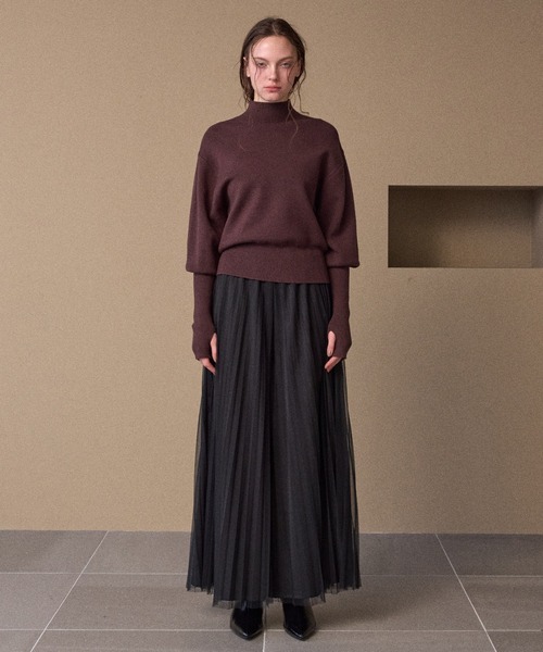 MIELI INVARIANT(ミエリインヴァリアント)の「2way Layered Knit Tops(アンサンブル・レディース・ブラウン/ブラック・FREE)」の19枚目の写真
