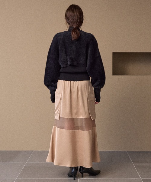 MIELI INVARIANT(ミエリインヴァリアント)の「2way Layered Knit Tops(アンサンブル・レディース・ブラウン/ブラック・FREE)」の12枚目の写真