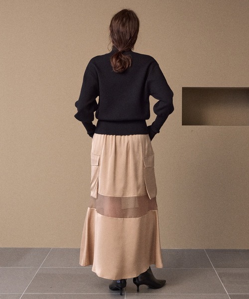 MIELI INVARIANT(ミエリインヴァリアント)の「2way Layered Knit Tops(アンサンブル・レディース・ブラウン/ブラック・FREE)」の13枚目の写真