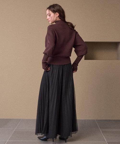 MIELI INVARIANT(ミエリインヴァリアント)の「2way Layered Knit Tops(アンサンブル・レディース・ブラウン/ブラック・FREE)」の22枚目の写真