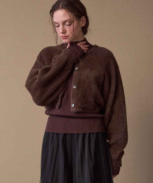 MIELI INVARIANT(ミエリインヴァリアント)の「2way Layered Knit Tops(アンサンブル・レディース・ブラウン/ブラック・FREE)」の15枚目の写真