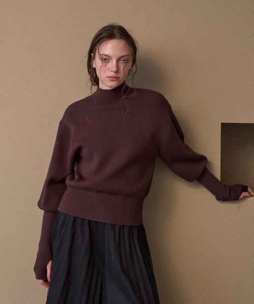 MIELI INVARIANT(ミエリインヴァリアント)の「2way Layered Knit Tops(アンサンブル・レディース・ブラウン/ブラック・FREE)」の18枚目の写真