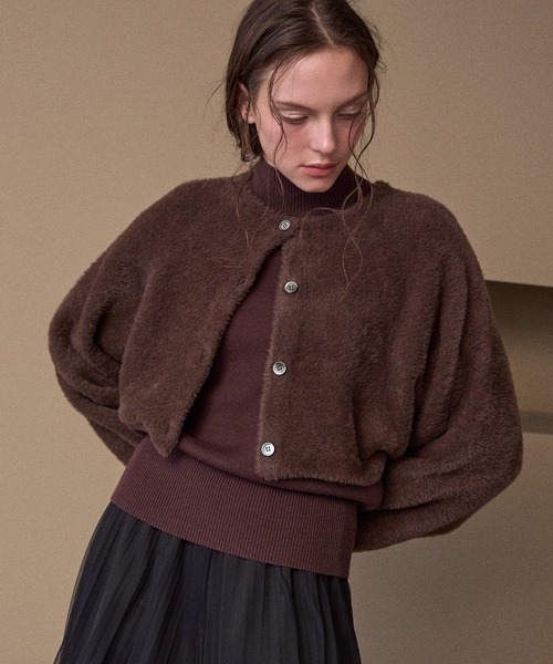 MIELI INVARIANT(ミエリインヴァリアント)の「2way Layered Knit Tops(アンサンブル・レディース・ブラウン/ブラック・FREE)」の14枚目の写真
