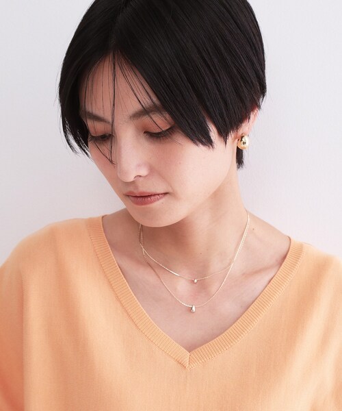 OPAQUE.CLIP(オペークドットクリップ)の「しずく2連ネックレス(ネックレス・レディース・シルバー/ゴールド・00)」の3枚目の写真