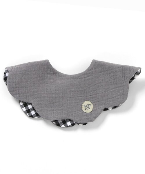 BREEZE（ブリーズ）の「スカラップガーゼスタイ（スタイ/よだれかけ・キッズ・ブルー/グレー・90）」の3枚目の写真