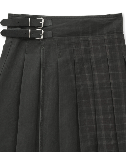 PORTERNA(ポルテナ)の「VINTAGE CHECK WRAP PLEATS SKIRT-KHAKI(スカート・レディース・その他・OS)」の10枚目の写真