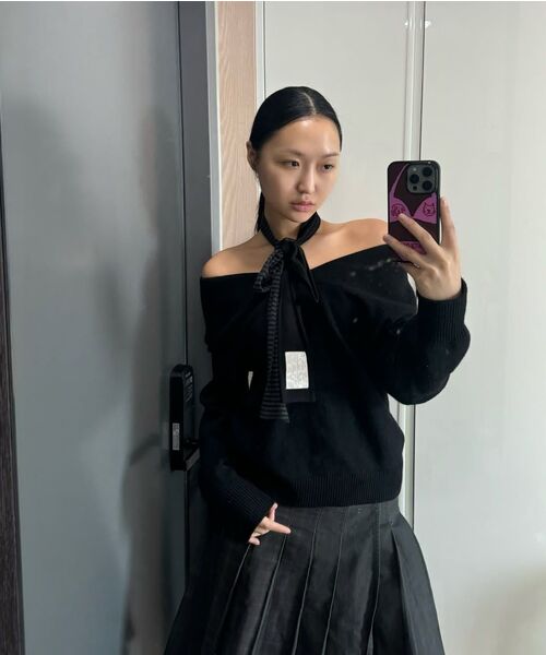 PORTERNA(ポルテナ)の「VINTAGE CHECK WRAP PLEATS SKIRT-KHAKI(スカート・レディース・その他・OS)」の18枚目の写真