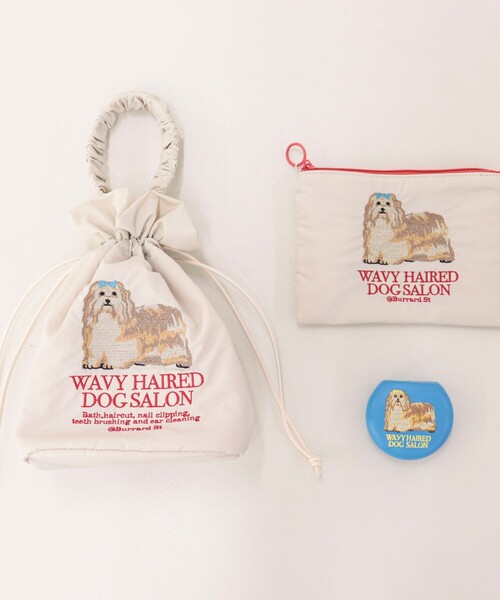 fredy emue（フレディエミュ）の「【JOli JOli/ジョリジョリ】刺しゅうラウンドケース（ポーチ・レディース・ライトブルー/シルバー/ブラウン・FREE）」の6枚目の写真