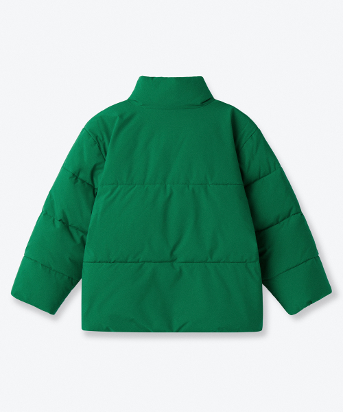 MUSINSA STANDARD KIDS（ムシンサスタンダードキッズ）の「デイリープファーショートダウンジャケット [アイリッシュグリーン]（ブルゾン・レディース・その他・100/110/120/130/140/150/160）」の3枚目の写真