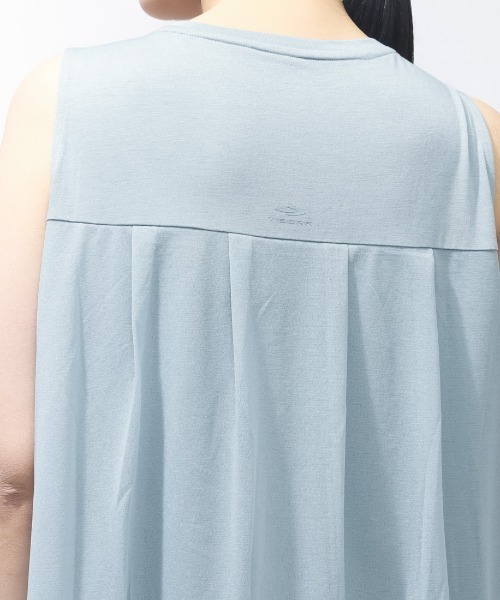 TIGORA（ティゴラ）の「ティゴラ TIGORA シアーノースリーブTシャツ（タンクトップ・レディース・ブラック/サックスブルー・S/M/L/XL）」の9枚目の写真