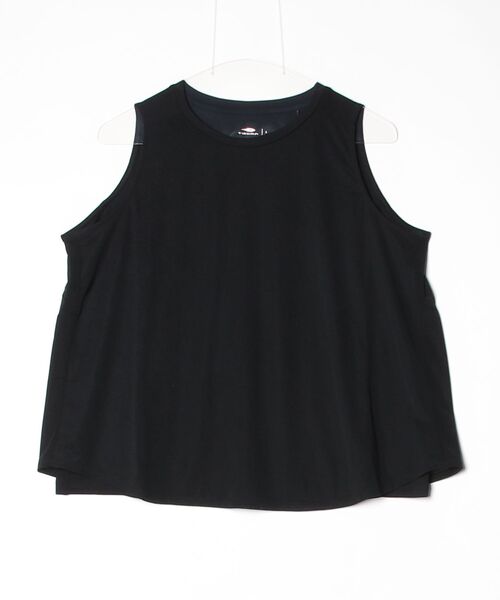 TIGORA（ティゴラ）の「ティゴラ TIGORA シアーノースリーブTシャツ（タンクトップ・レディース・ブラック/サックスブルー・S/M/L/XL）」の10枚目の写真