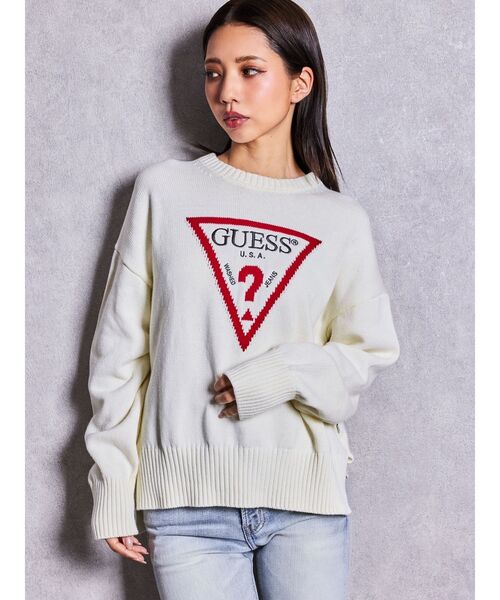 Guess(ゲス)の「GUESS GJ LS CN BIG TRIANGLE SWTR(ニット/セーター・レディース・ブラック/グレー/オフホワイト・FREE)」の22枚目の写真