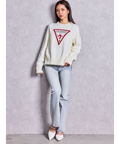 Guess(ゲス)の「GUESS GJ LS CN BIG TRIANGLE SWTR(ニット/セーター・レディース・ブラック/グレー/オフホワイト・FREE)」の21枚目の写真