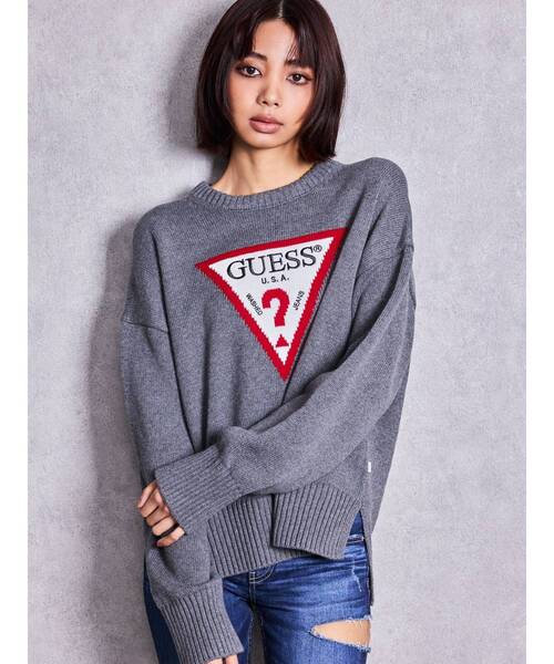 Guess(ゲス)の「GUESS GJ LS CN BIG TRIANGLE SWTR(ニット/セーター・レディース・ブラック/グレー/オフホワイト・FREE)」の18枚目の写真