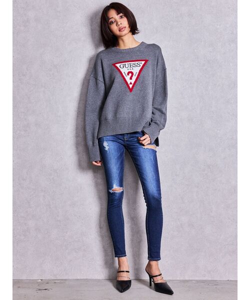 Guess(ゲス)の「GUESS GJ LS CN BIG TRIANGLE SWTR(ニット/セーター・レディース・ブラック/グレー/オフホワイト・FREE)」の15枚目の写真