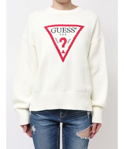 Guess(ゲス)の「GUESS GJ LS CN BIG TRIANGLE SWTR(ニット/セーター・レディース・ブラック/グレー/オフホワイト・FREE)」の11枚目の写真