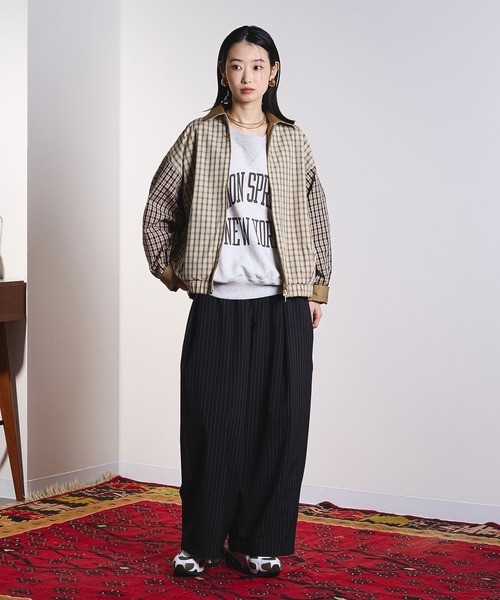 ROSE BUD（ローズバッド）の「(CREOLME)STRIPE TUCK BARREL PANTS（その他パンツ・レディース・ベージュ/ブラック・M/S）」の19枚目の写真